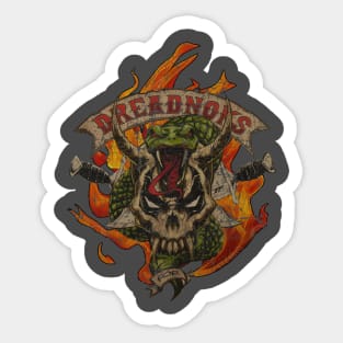 Dreadnoks Flaming Skull & Snake 1984 Sticker